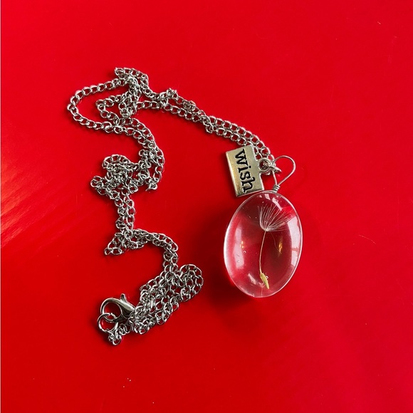 Summer Special….Make a Wish Dandelion Charm Necklace. Best of Wishes Gift - Picture 3 of 7